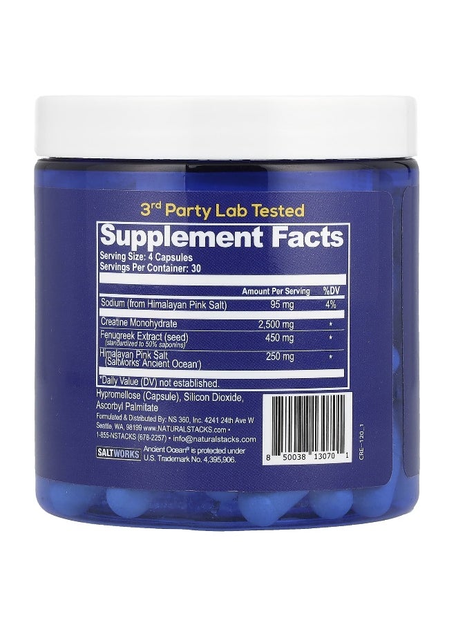 Natural Stacks, Creatine+, 120 Vegan Capsules