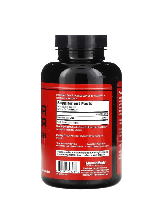 MuscleMeds, Carnivor Beef Liver, 3,000 mg, 180 Capsules