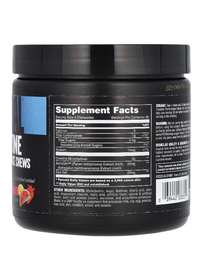 Animal, Creatine Performance Chews, Fruit Punch, 120 Chewable Tablets