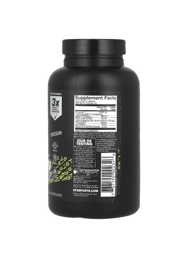 EFX Sports, Kre-Alkalyn Hardcore, 120 Capsules