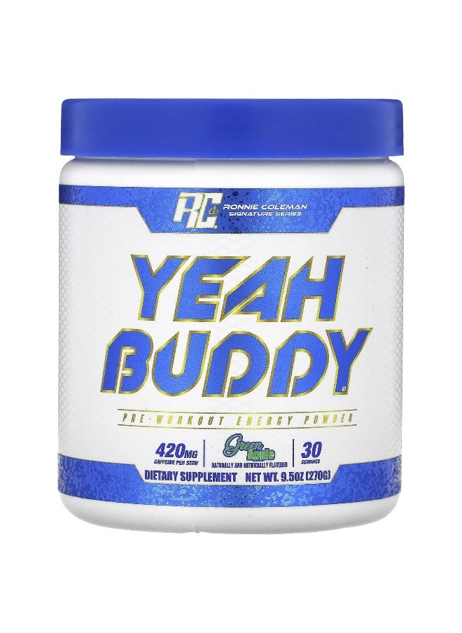 Ronnie Coleman, Signature Series, Yeah Buddy, Pre-Workout Energy Powder, Green Apple, 9.5 oz (270 g)