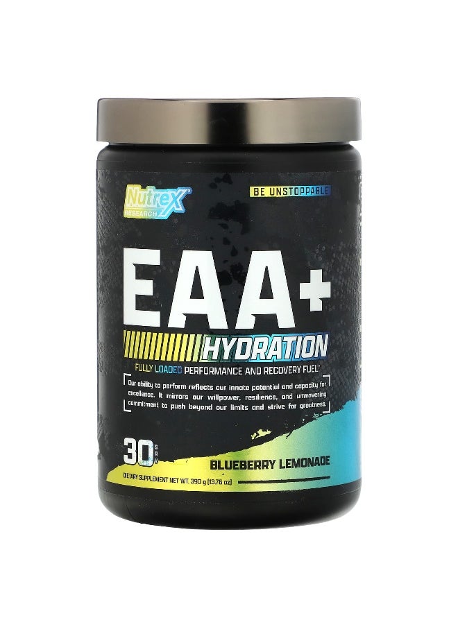 Nutrex Research, EAA+ Hydration, Blueberry Lemonade, 13.76 oz (390 g)