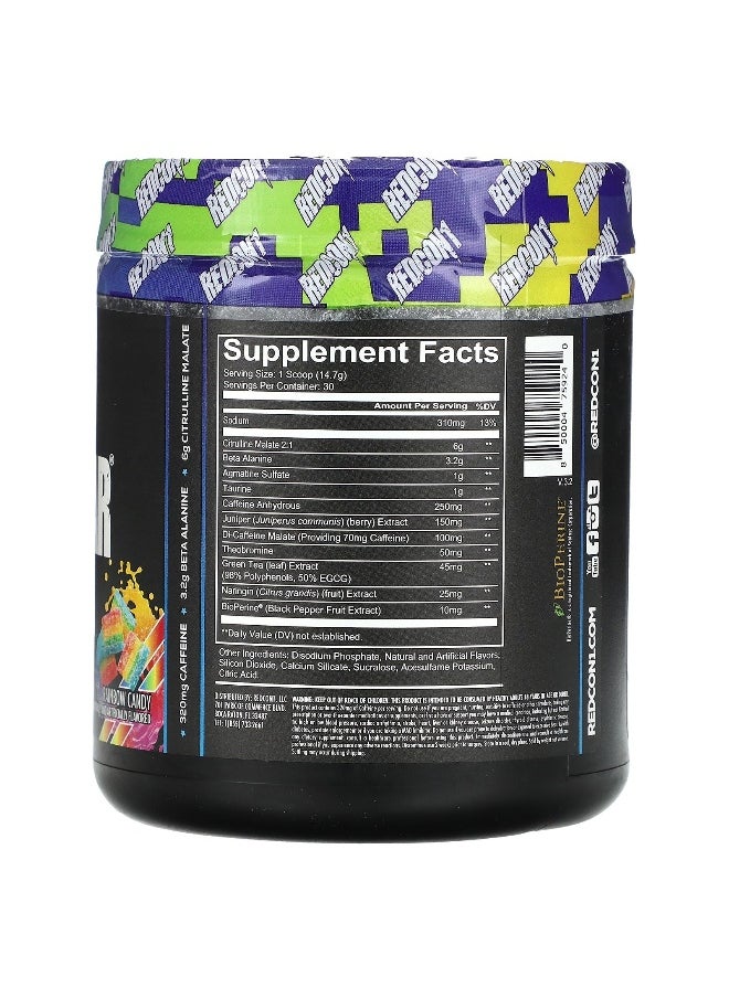 Redcon1, Total War, Pre-Workout, Rainbow Candy, 15.56 oz (441 g)