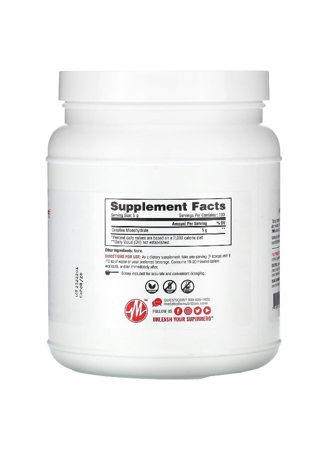 Metabolic Nutrition, Creatine, Unflavored, 17.64 oz (500 g)