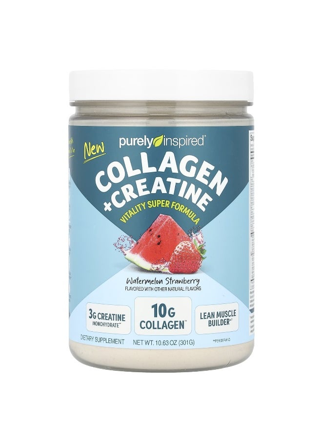 Purely Inspired, Collagen + Creatine, Watermelon Strawberry, 10.63 oz (301 g)