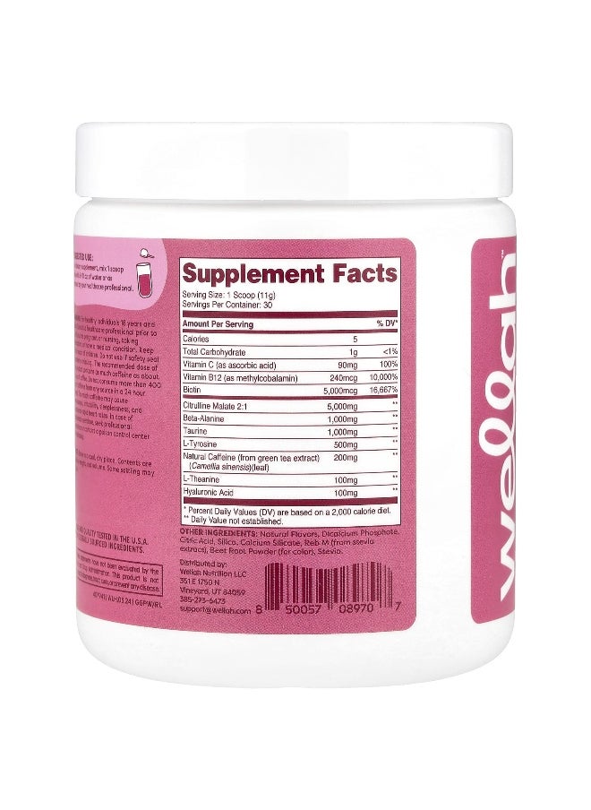 Wellah, Get-Going Pre-Workout, Raspberry Lemonade, 11.9 oz (333 g)