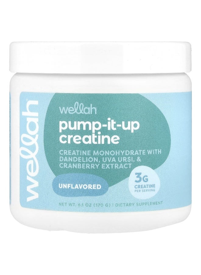 Wellah, Pump-It-Up Creatine, Unflavored, 6.1 oz (170 g)