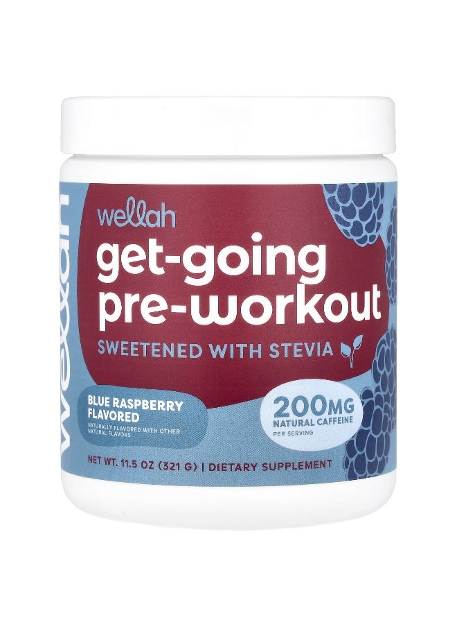 Wellah, Get-Going Pre-Workout, Blue Raspberry, 11.5 oz (321 g)