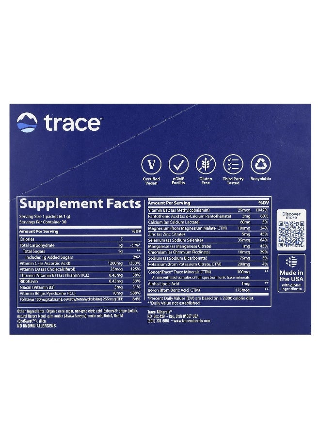 Trace, Power Pak, Acai Berry, 30 Stick Packets, 0.22 oz (6.1 g) Each