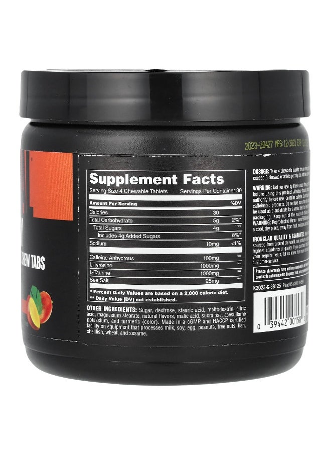 Animal, Energy Performance Chew Tabs, Mango, 120 Chewable Tablets