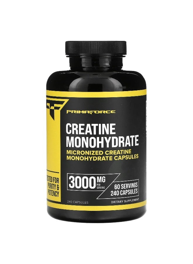 Primaforce, Creatine Monohydrate, 3,000 mg, 240 Capsules (750 mg per Capsule)