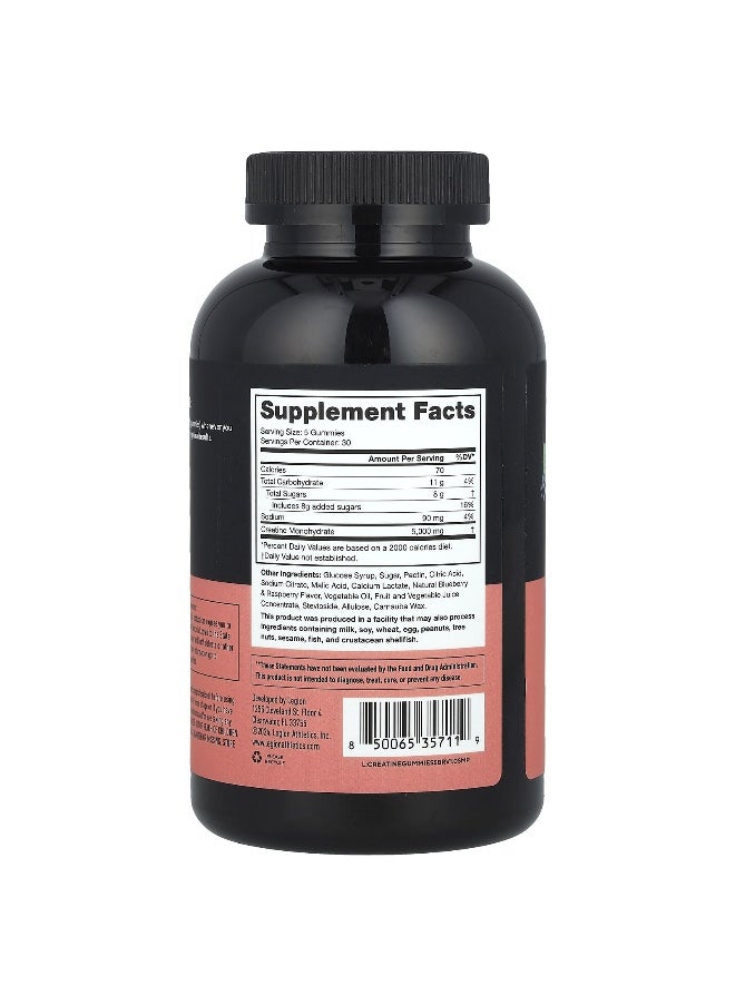 Legion Athletics, Creatine Gummies, Sour Blue Raspberry, 150 Gummies