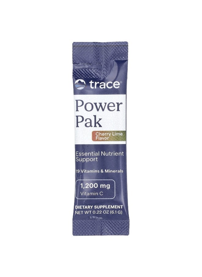 Trace, Power Pak, Cherry Lime, 30 Packets, 0.22 oz (6.1 g) Each