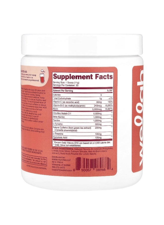 Wellah, Get-Going Pre-Workout, Fruit Punch, 11.7 oz (327 g)