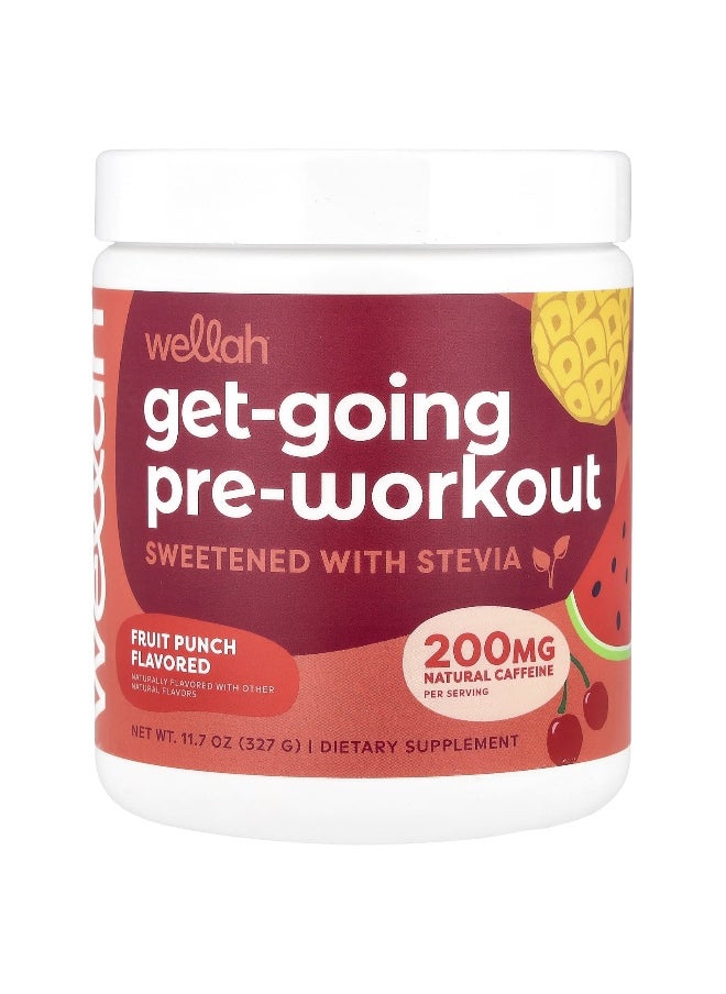 Wellah, Get-Going Pre-Workout, Fruit Punch, 11.7 oz (327 g)
