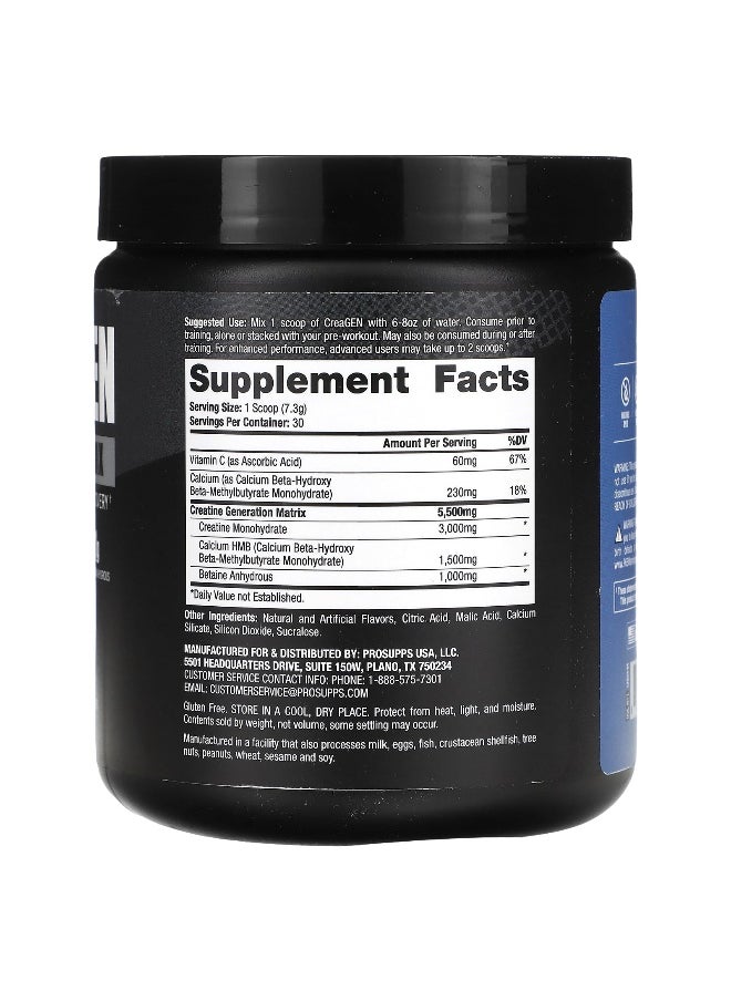 ProSupps, Creagen, Creatine Matrix, Blue Razz, 7.73 oz (219 g)