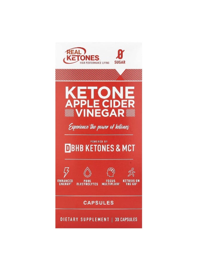 Real Ketones, Ketone Apple Cider Vinegar, 30 Capsules