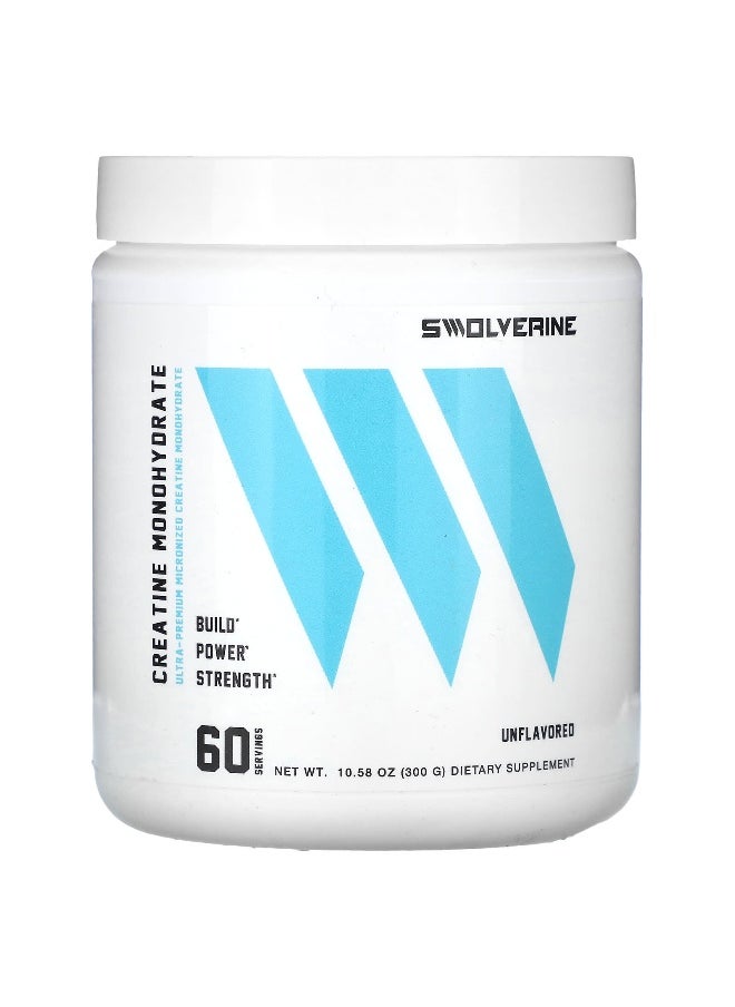 Swolverine, Creatine Monohydrate, Unflavored, 10.58 oz (300 g)
