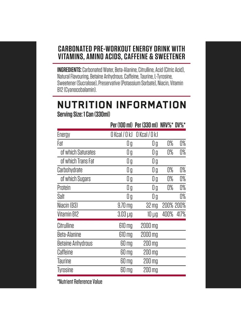 Applied Nutrition ABE Performance Energy Drink Cherry Slushie Flavor 330ml Pack of 12