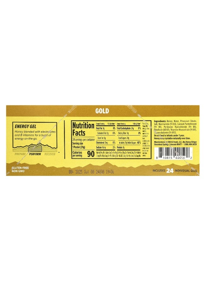 Honey Stinger, Energy Gel, Gold, 24 Packets, 1.1 oz (31 g) Each
