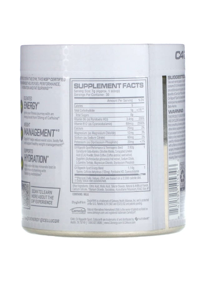 C4 / Cellucor, C4 Sport Ripped, Pre-Workout, Arctic Snow Cone, 7.4 oz (210 g)