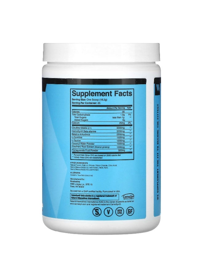 Swolverine, Pre, Advance Pre-Workout Formula, Mango Lemonade, 1 lb (457 g)