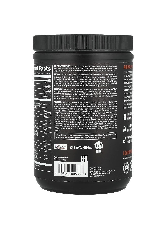 Animal, Pre Workout Primal™ Powder, Wick'd Peach, 1.04 lb (475 g)