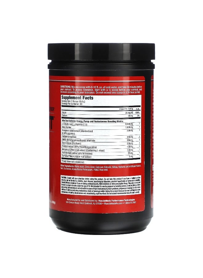 MuscleMeds, Nitrotest, Androgenic Pre-Workout Amplifier, Watermelon, 16.51 oz (468 g)