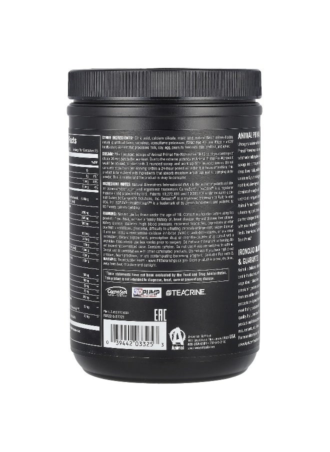Animal, Primal Preworkout Powder, Strawberry Watermelon, 17.9 oz (507.5 g)