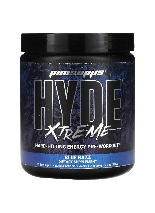 ProSupps, Hyde Xtreme, Hard-Hitting Energy Pre Workout, Blue Razz, 7.4 oz (210 g)