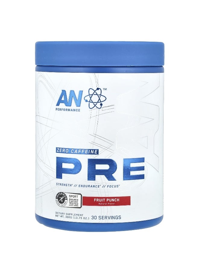 ABE, Pre-Workout, Zero Caffeine, Fruit Punch, 13.75 oz (390 g)