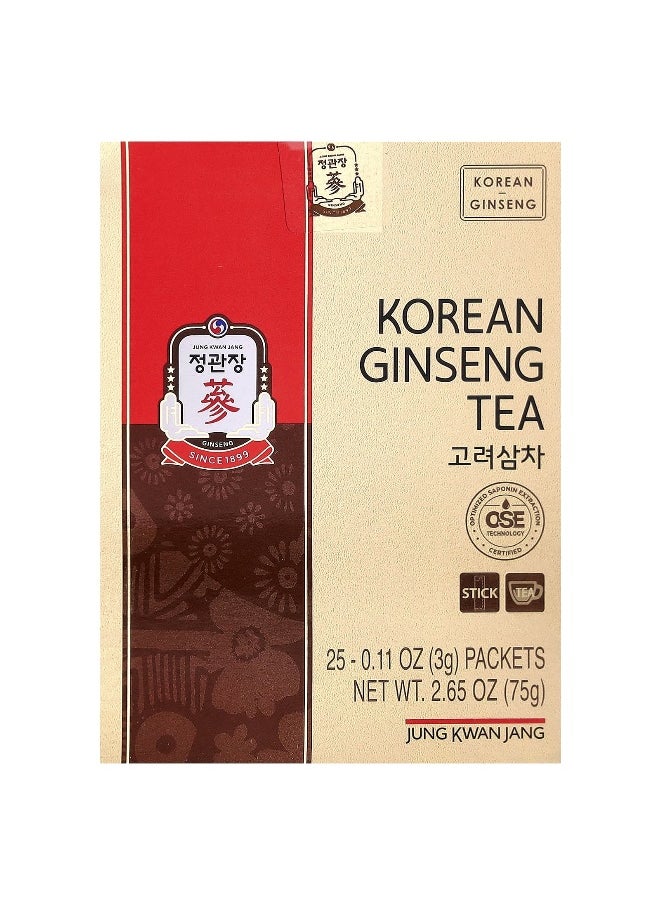JungKwanJang, Korean Ginseng Tea, 25 Packets, 0.11 oz (3 g) Each