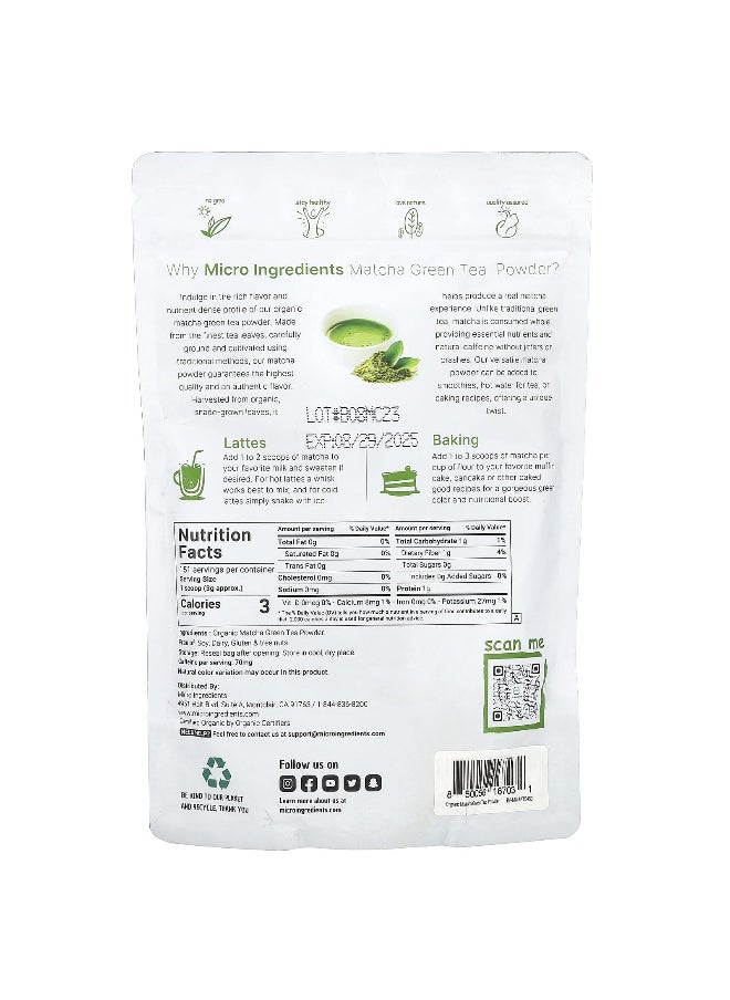 Micro Ingredients, Organic Matcha Green Tea, 1 lb (454 g)