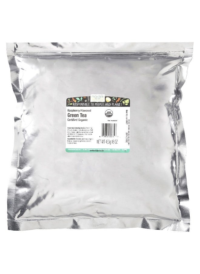 Frontier Co-op, Organic Green Tea, Raspberry, 16 oz (453 g)