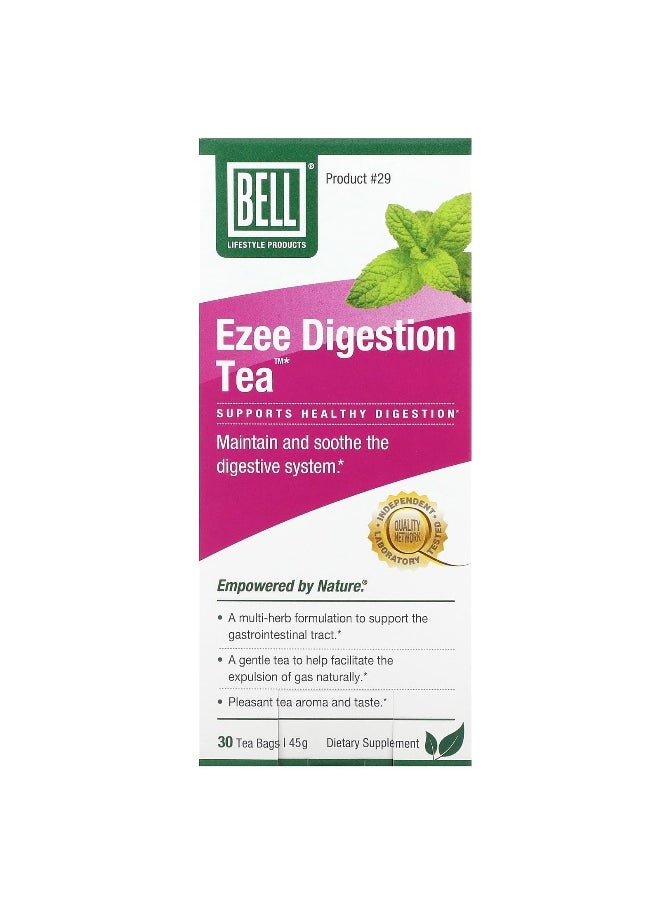 Bell Lifestyle, Ezee Digestion Tea™, 30 Tea Bags, 45 g