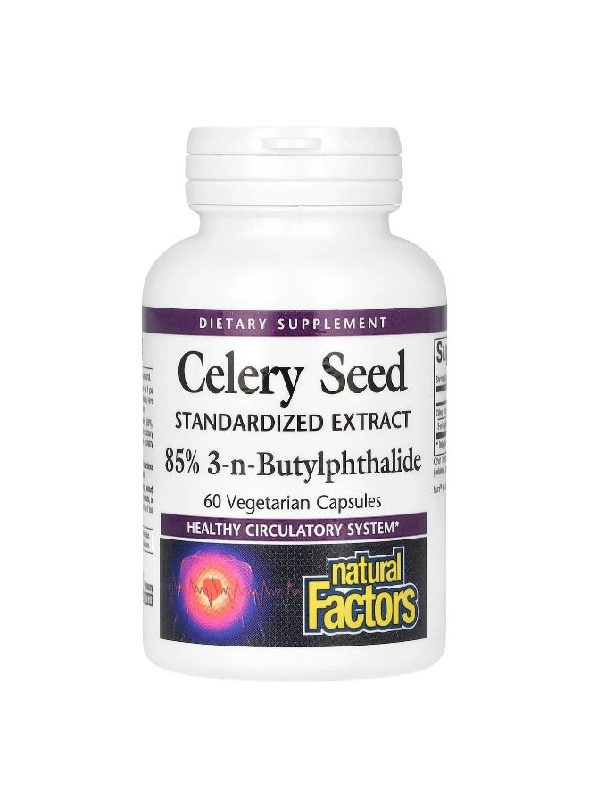 Natural Factors, Celery Seed, Standardized Extract, 60 Vegetarian Capsules