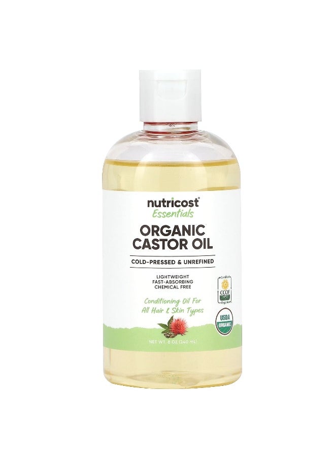 Nutricost, Essentials, Organic Castor Oil, 8 oz (240 ml)