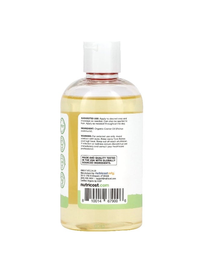 Nutricost, Essentials, Organic Castor Oil, 8 oz (240 ml)