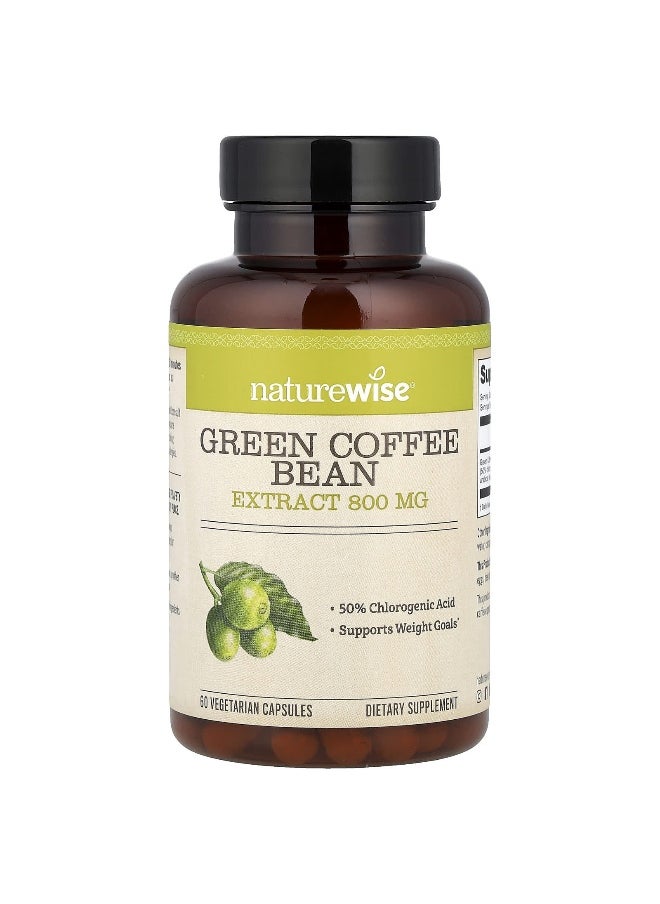 NatureWise, Green Coffee Bean Extract , 800 mg, 60 Vegetarian Capsules