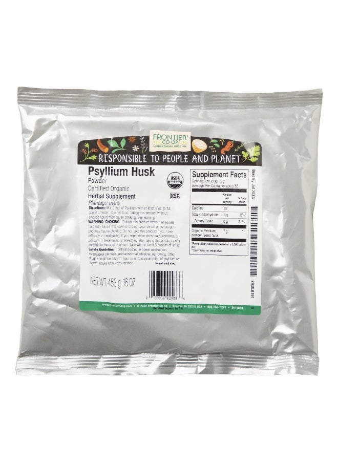 Frontier Co-op, Organic Psyllium Husk Powder, 16 oz (453 g)