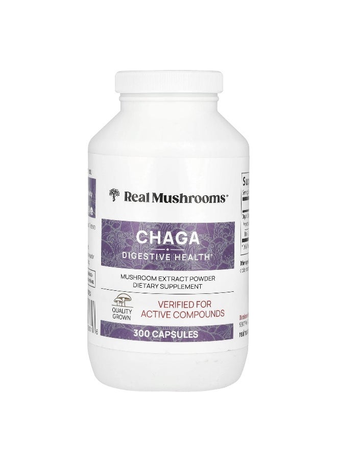 Real Mushrooms, Chaga, Mushroom Extract Powder, 300 Capsules