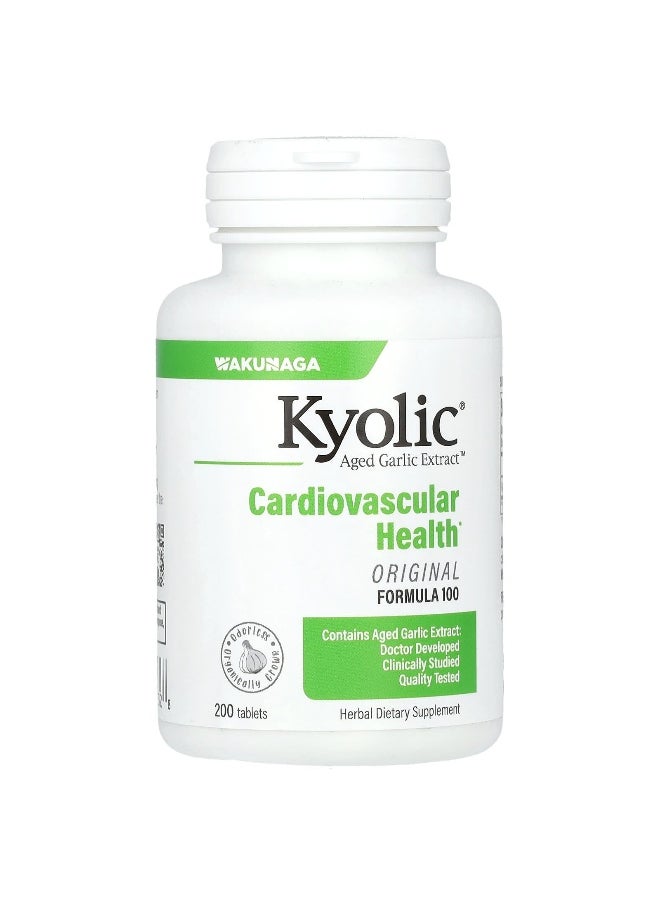Kyolic, Aged Garlic Extract, Cardiovascular, Original Formula 100, 600 mg, 200 Tablets (300 mg Per Tablet)