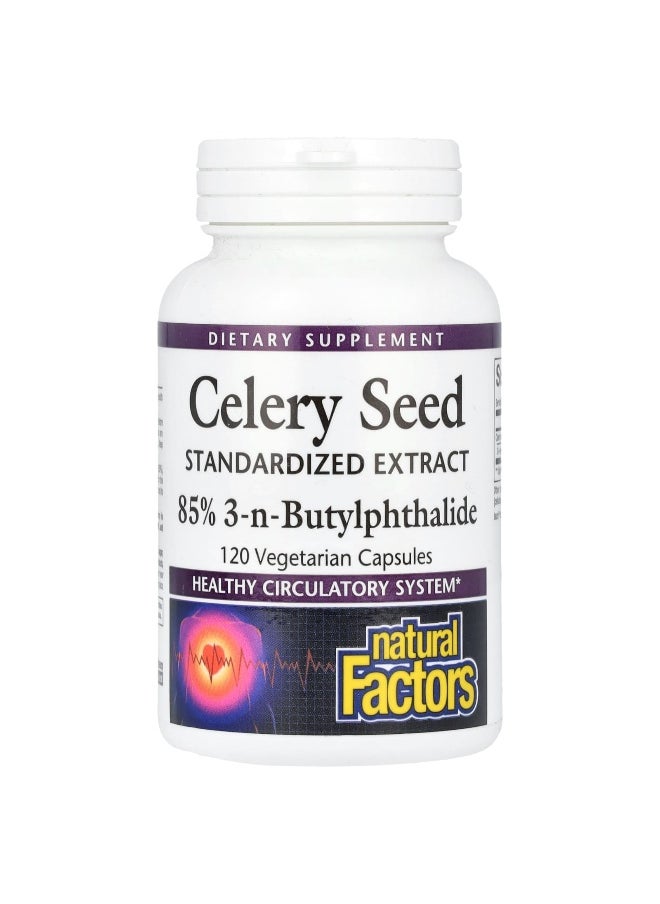 Natural Factors, Celery Seed, Standardized Extract, 120 Vegetarian Capsules