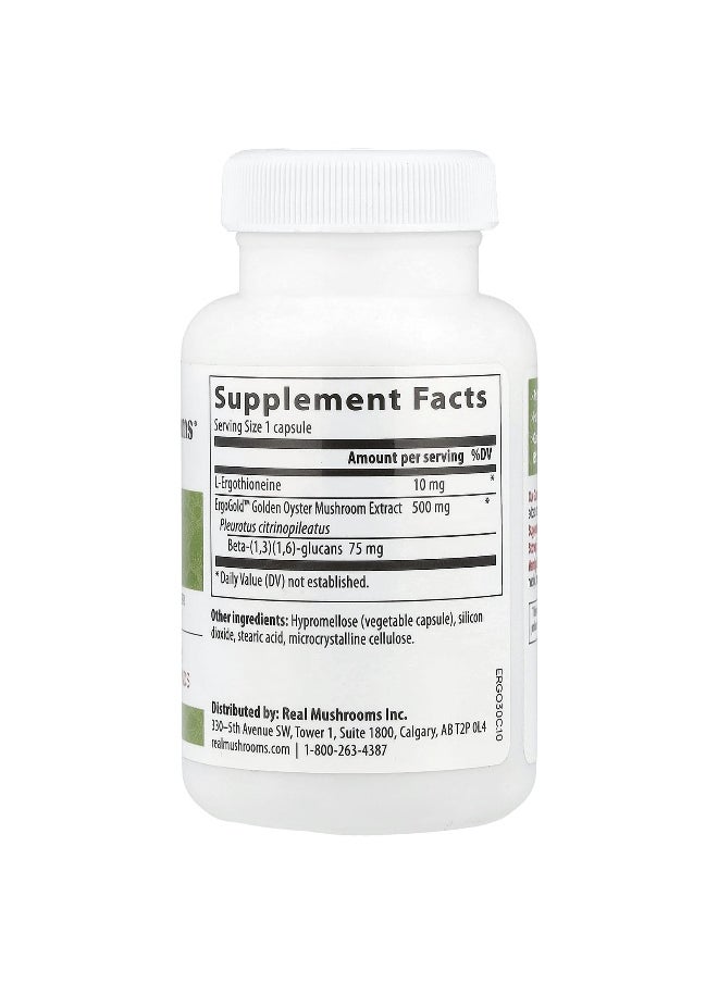 Real Mushrooms, ERGO + L-Ergothioneine, 60 Capsules