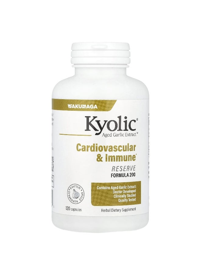 Kyolic, Aged Garlic Extract™, Cardiovascular & Immune, 1,200 mg, 120 Capsules (600 mg Per Capsule)