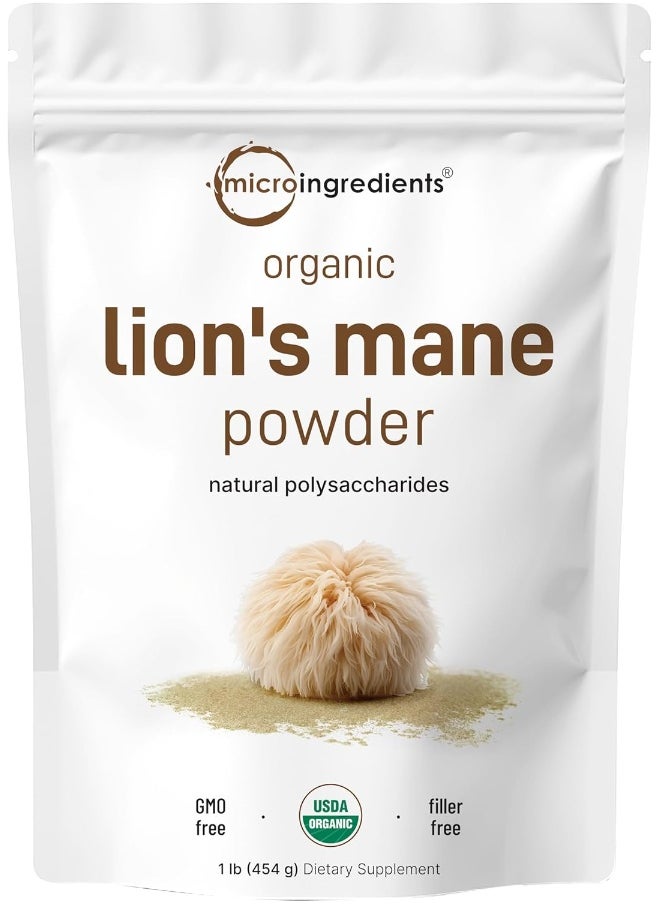 Micro Ingredients Sustainably US Grown, Organic Lions Mane Mushroom Powder 50:1 Extract