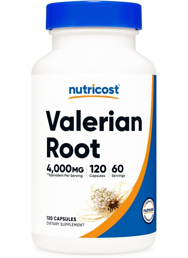 Nutricost Valerian Root Capsules (1000mg) 120 Capsules - Gluten Free and Non-GMO