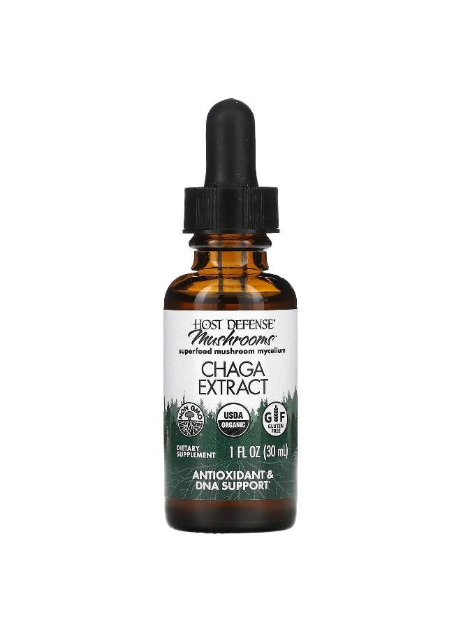 Host Defense, Mushrooms, Organic Chaga Extract, 1 fl oz (30 ml)