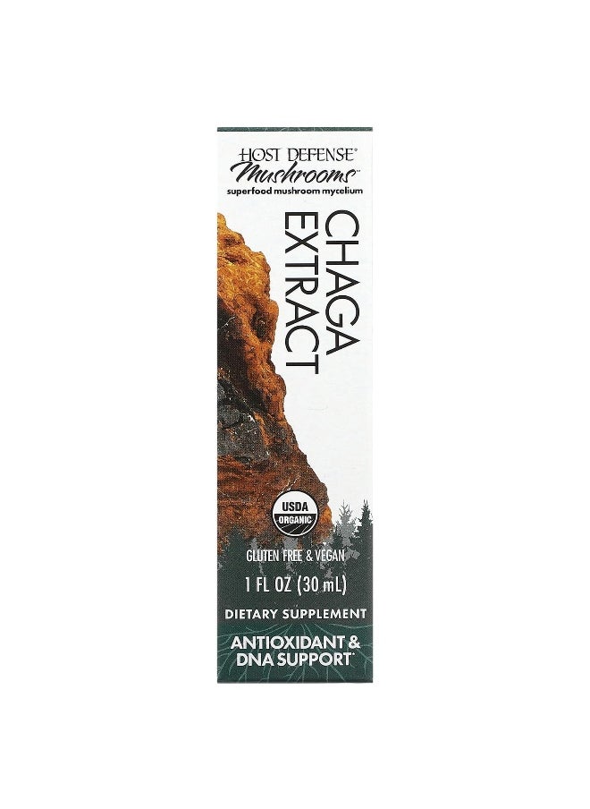 Host Defense, Mushrooms, Organic Chaga Extract, 1 fl oz (30 ml)