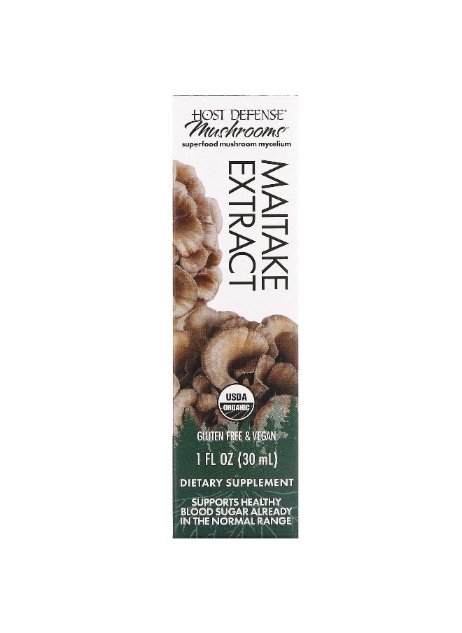 Host Defense, Mushrooms, Maitake Extract, 1 fl oz (30 ml)